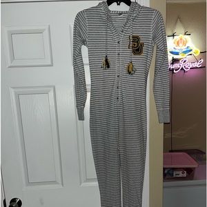 Womens Baylor collegiate onesie with hood